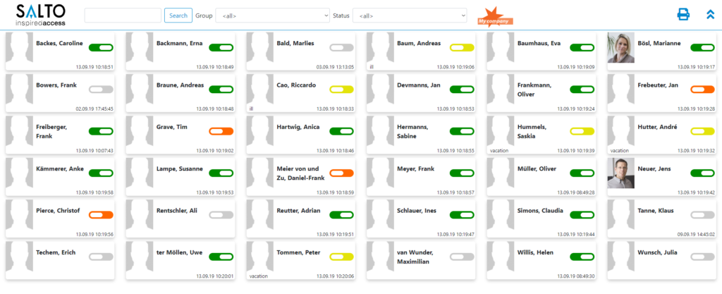 Screenshot der App VACCESS